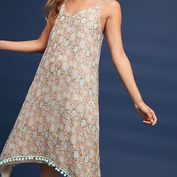 NWT Anthropologie Amalfi Sequin Dress - Picture 3 of 7